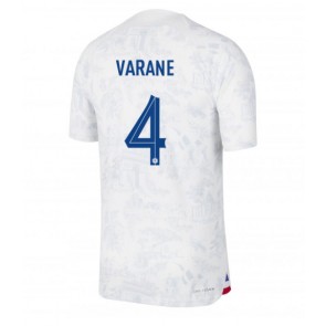 Frankrig Raphael Varane #4 Udebanetrøje VM 2022 Kort ærmer
